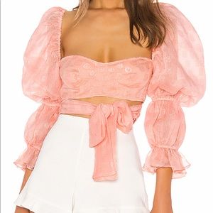 For Love And Lemons Hampton crop top
